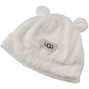 UGG baby cream Plush Bear-Ear Hat